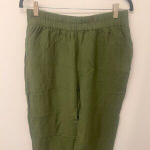 Madewell Women's Green Linen Pull-On Pants